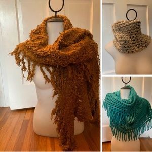 3 Acrylic scarves (gifts, never worn)